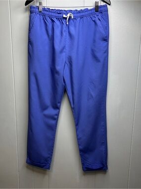 Women's Ankle Cropped Pull-On Pants with tie front in Periwinkle ~ Soft, Flowy